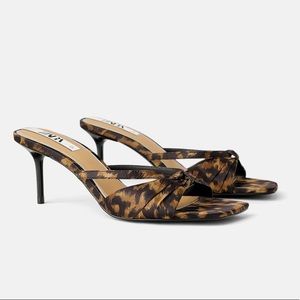Zara kitty heel slip shoes